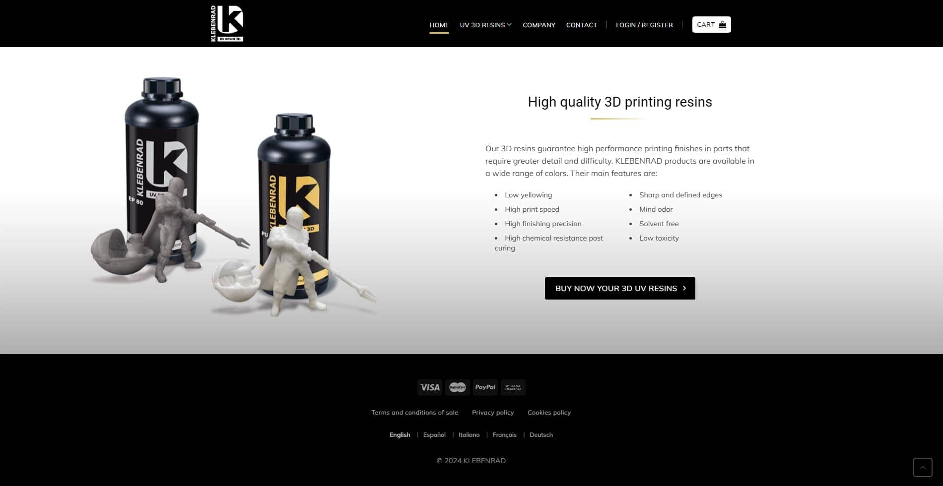 Diseño de la tienda online de Klebenrad